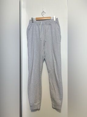 Light Gray Drawstring Jogger Pants size small tall .